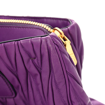 Miu Miu Nappa Matelasse Bauletto Top Handle Petunia 12 of 13