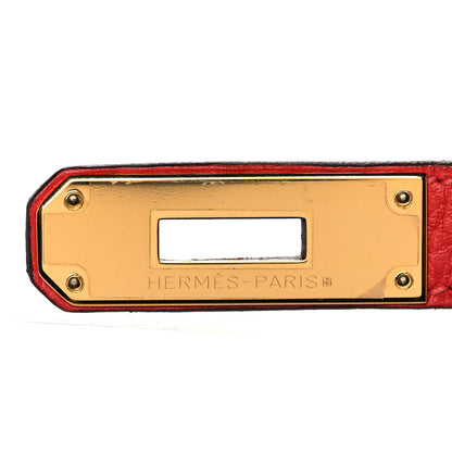 Hermes Taurillon Clemence Kelly Retourne 32 Rouge Casaque 27 of 39