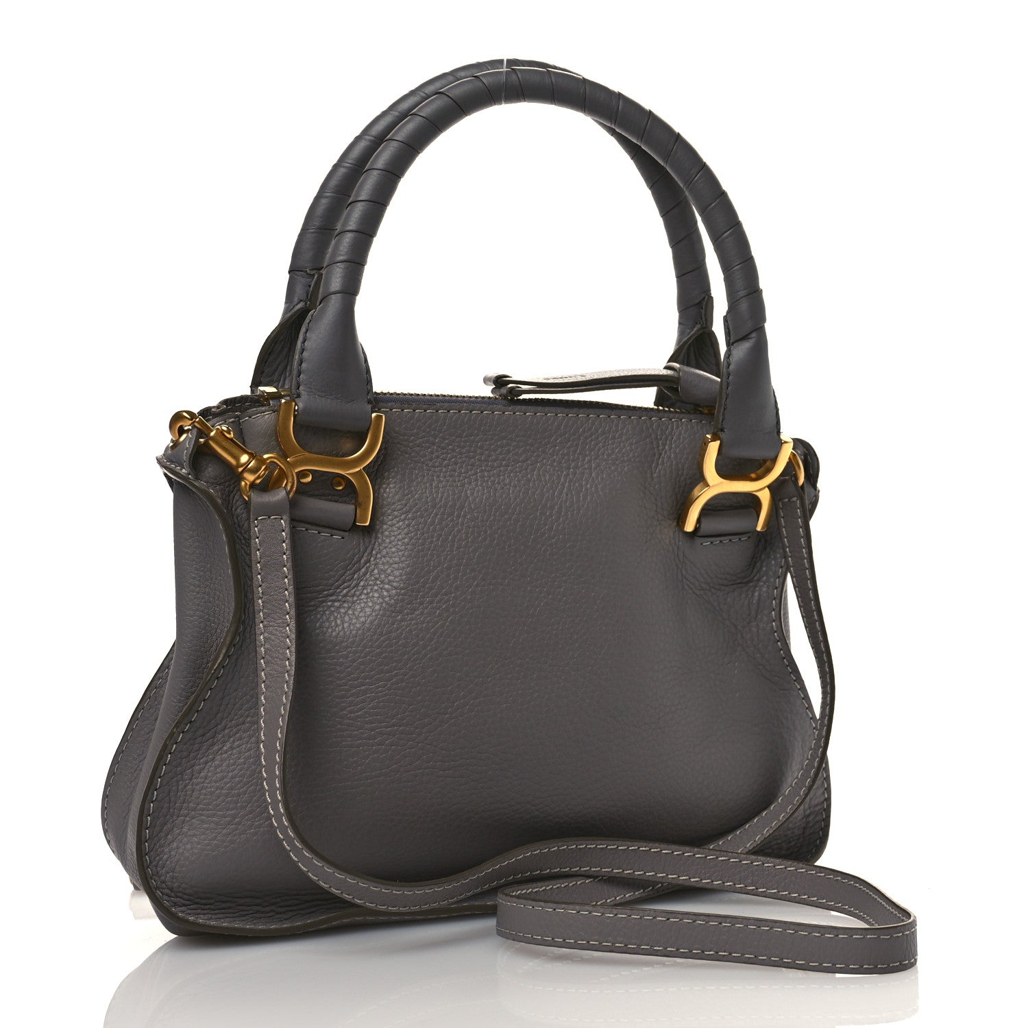 Chloe Calfskin Small Marcie Satchel Cashmere Grey 3 of 14