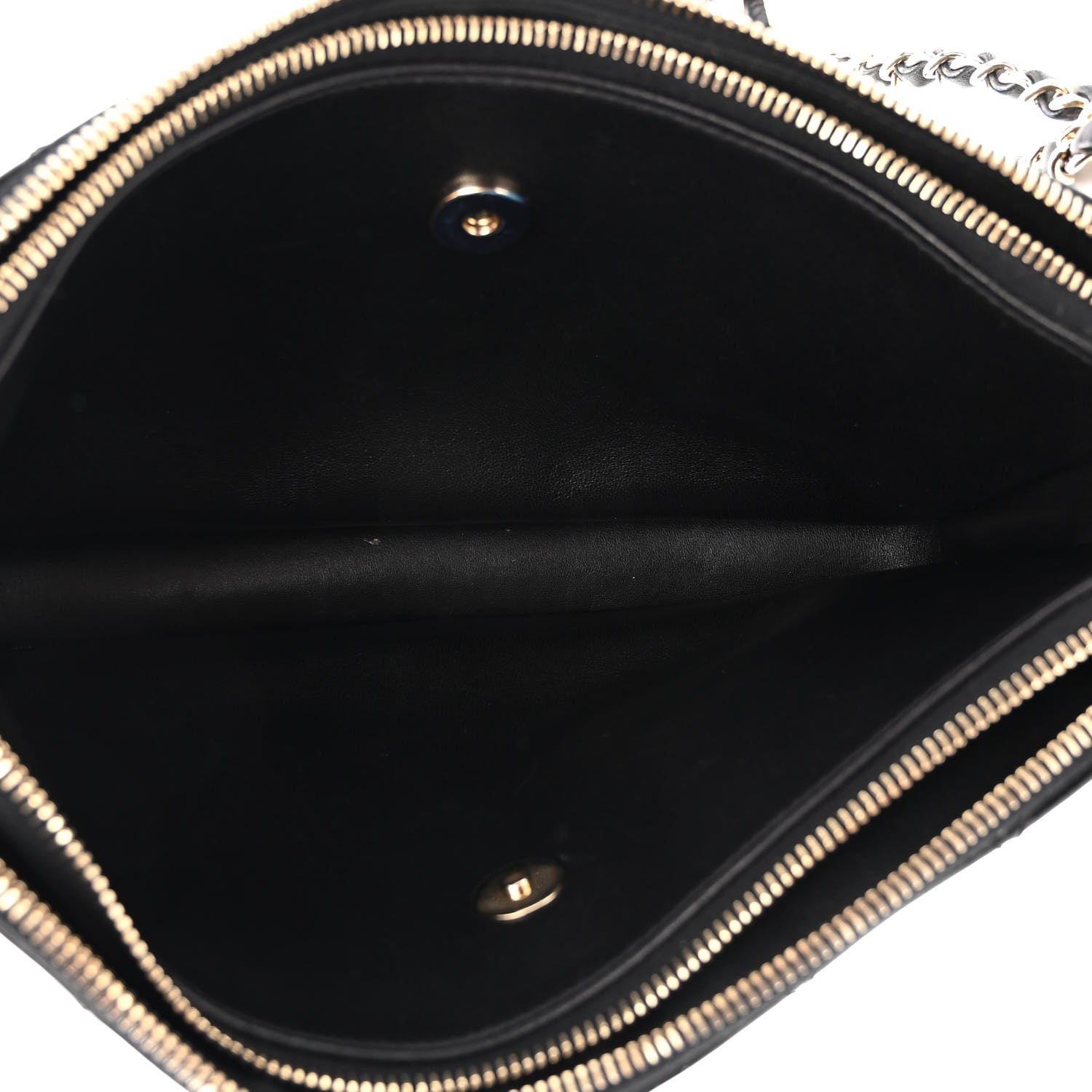 Chanel Patent Quilted Crown CC Double Zip Bag Black 6 of 12