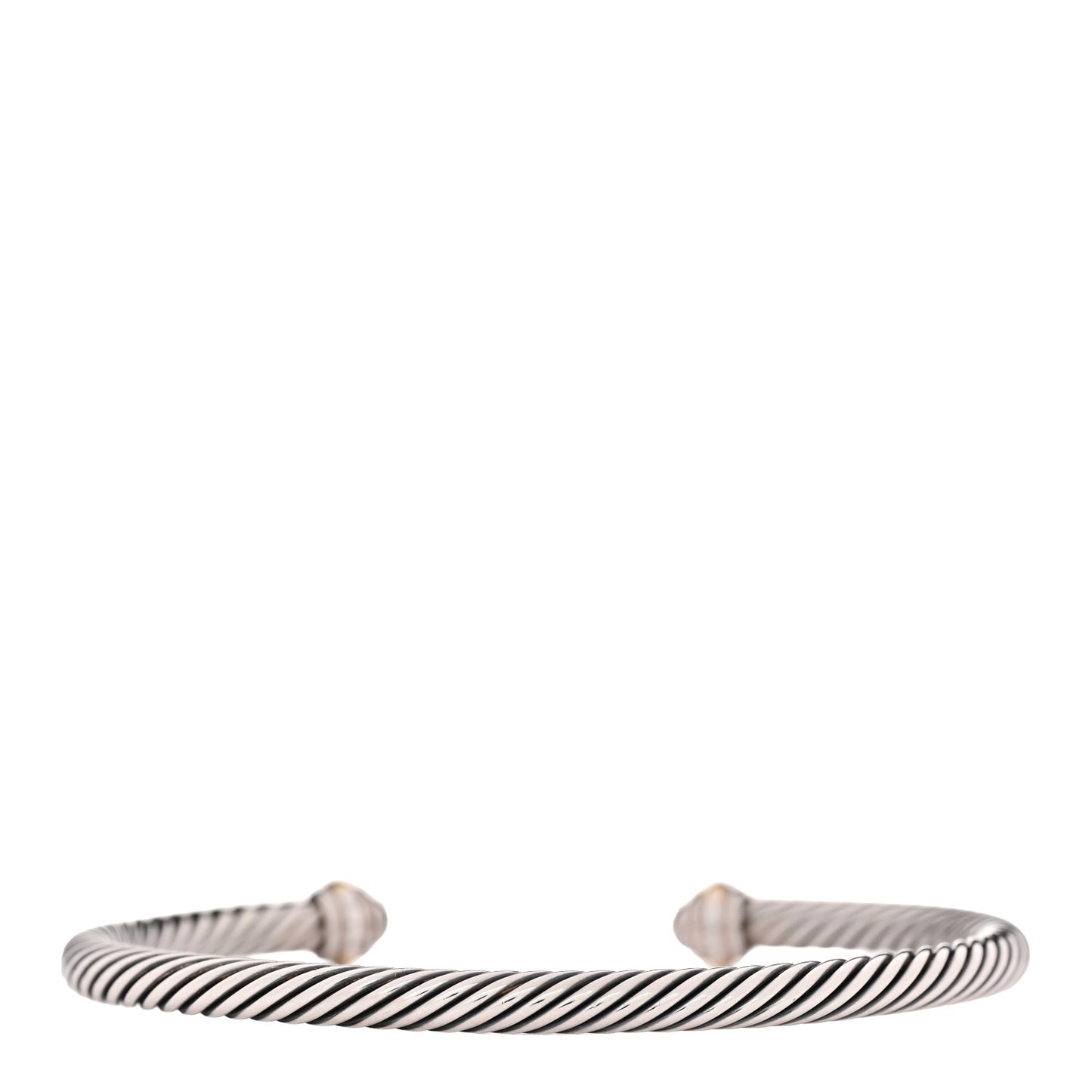 Sterling Silver 18K Yellow Gold 4mm Cable Classics Bracelet
