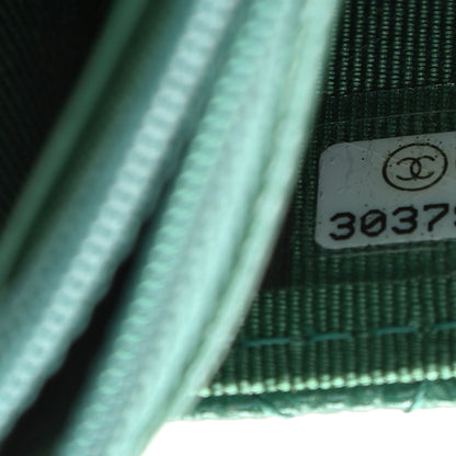 Chanel Caviar Quilted Wallet On Chain WOC Green 7 of 11