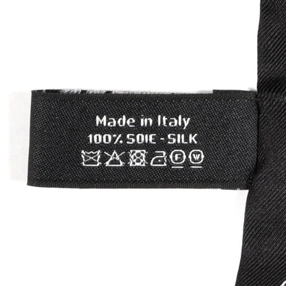 Chanel Silk Slim Bandeau Scarf Black White 3 of 4