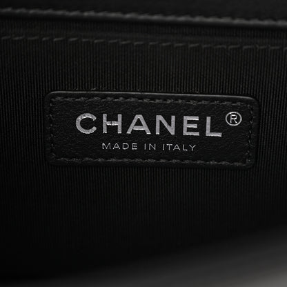 Chanel Calfskin Pearl Tweed Small Boy Flap Black 6 of 10