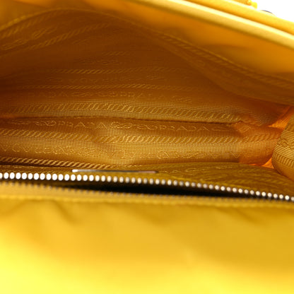 Prada Tessuto Nylon Saffiano Pocket Double Snap Buckle Messenger Shoulder Bag Giallo 5 of 9