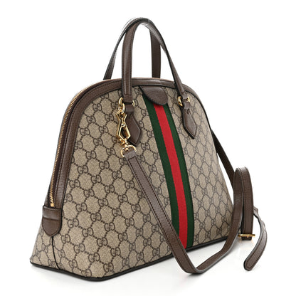 Gucci GG Supreme Monogram Web Medium Ophidia Top Handle Dome Bag Brown 3 of 10
