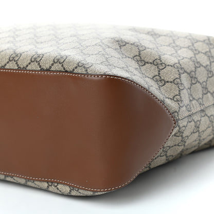Gucci GG Supreme Monogram Large Linea A Hobo Light Brown 9 of 10