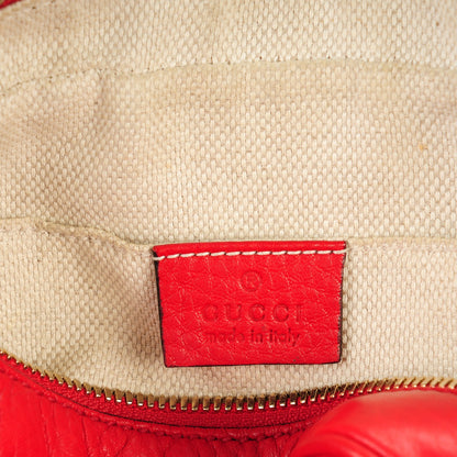 Gucci Pebbled Calfskin Small Soho Disco Bag Tabasco Red 6 of 9