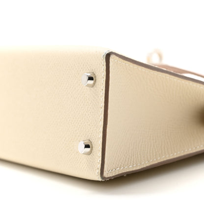 Hermes Epsom Mini Kelly Sellier 20 Craie Mauve Pale Gold 10 of 12