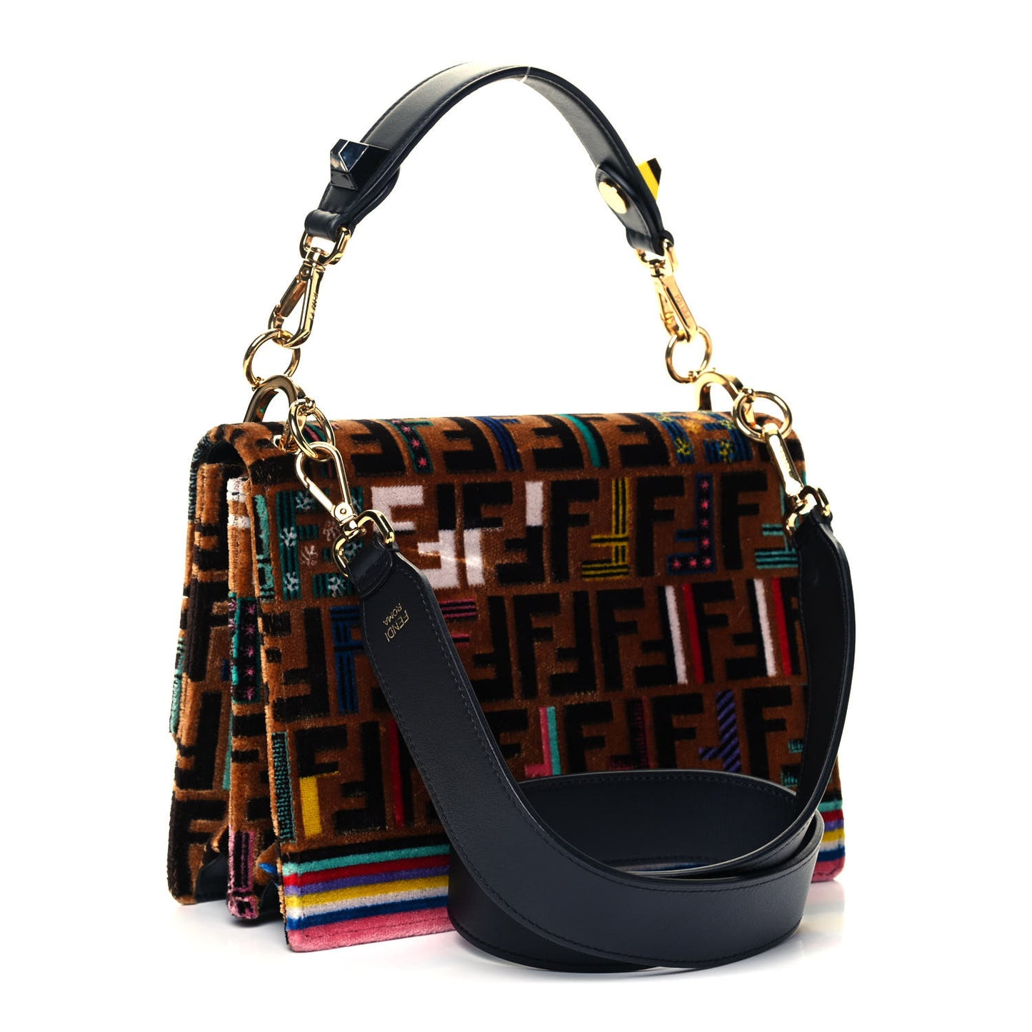 Velvet Vitello Dolce Fun Fair Kan I Shoulder Bag Tobacco Multicolor Black