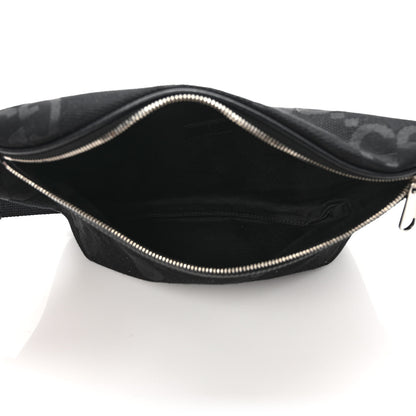 Gucci Monogram Jumbo GG Textured Dollar Calfskin Web Belt Bag Black 4 of 7