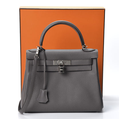 Hermes Togo Kelly Retourne 28 Etain 9 of 9