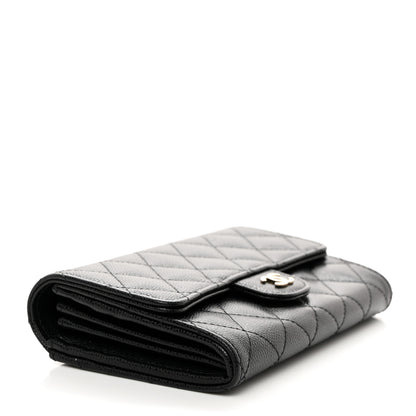 Chanel Caviar Quilted Medium Flap Wallet Black 4 of 9