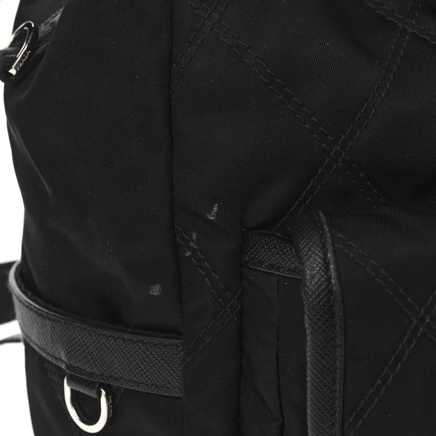 Prada Tessuto Nylon Saffiano Vela Quilted Backpack Black 13 of 13