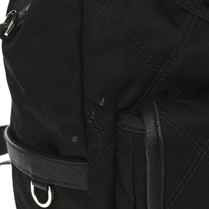 Prada Tessuto Nylon Saffiano Vela Quilted Backpack Black 13 of 13