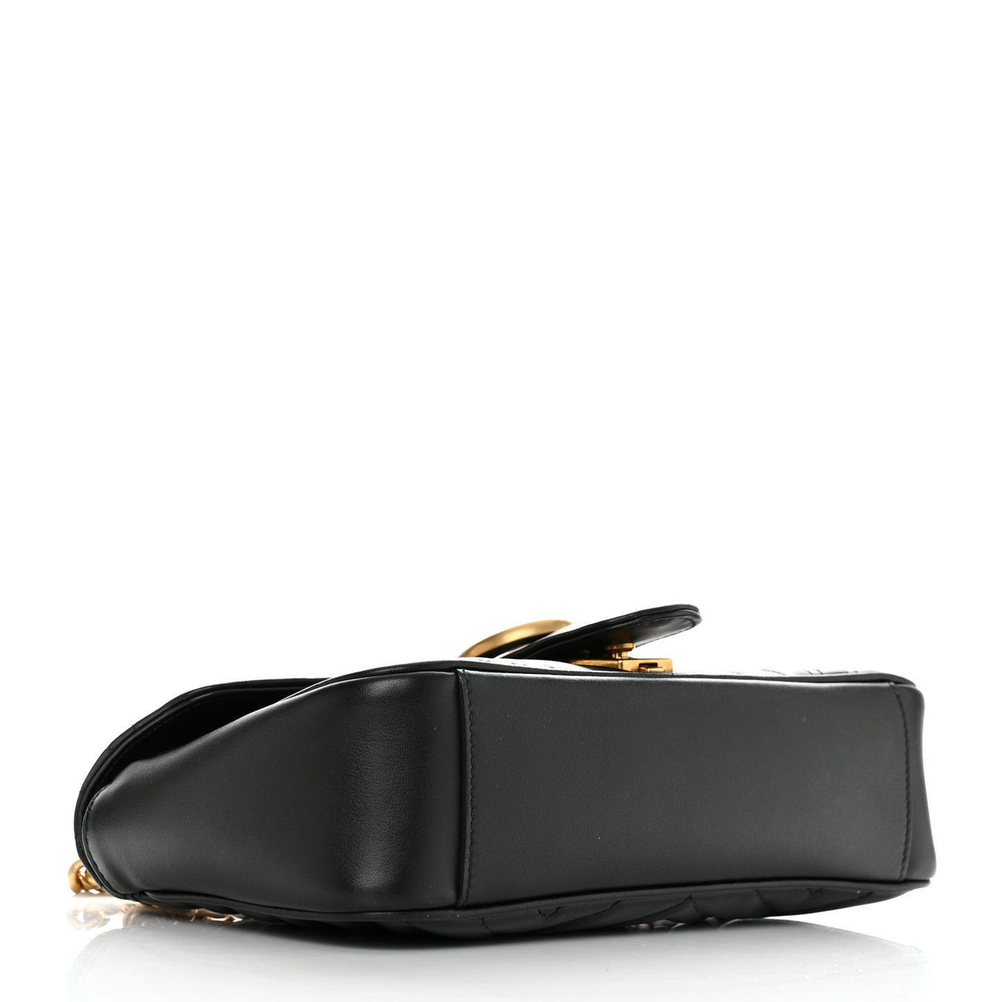 Calfskin Matelasse Small GG Marmont Shoulder Bag Black