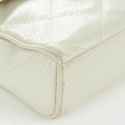 Chanel Caviar Quilted Mini Evening Bag Pearl 6 of 10