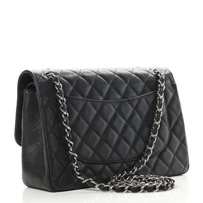Chanel Caviar Quilted Jumbo Double Flap Black 3 of 13