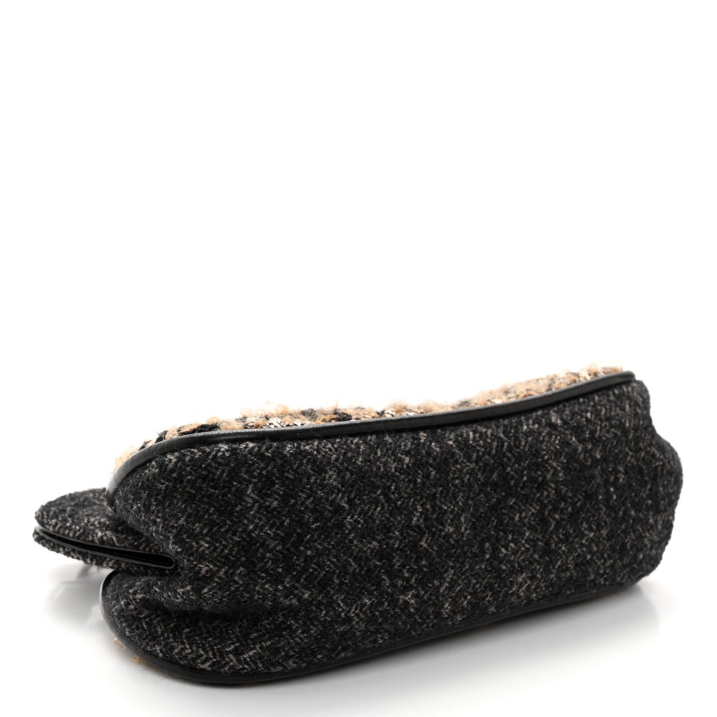 Wool Tweed Frame Bag Grey Multicolor