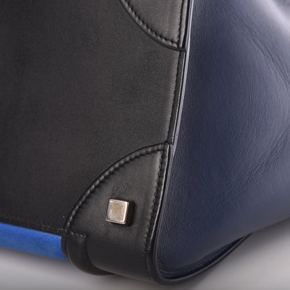 Celine Nubuck Calfskin Suede Mini Tri-Color Luggage Bright Blue 18 of 18