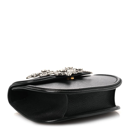 Gucci Calfskin Web Crystal Butterfly Stripe Small Totem Shoulder Bag Black 4 of 14