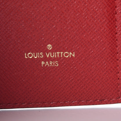 Louis Vuitton Damier Ebene Victorine Wallet Red 6 of 8