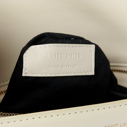 Saint Laurent Smooth Calfskin Carre Satchel Crema Soft 7 of 12