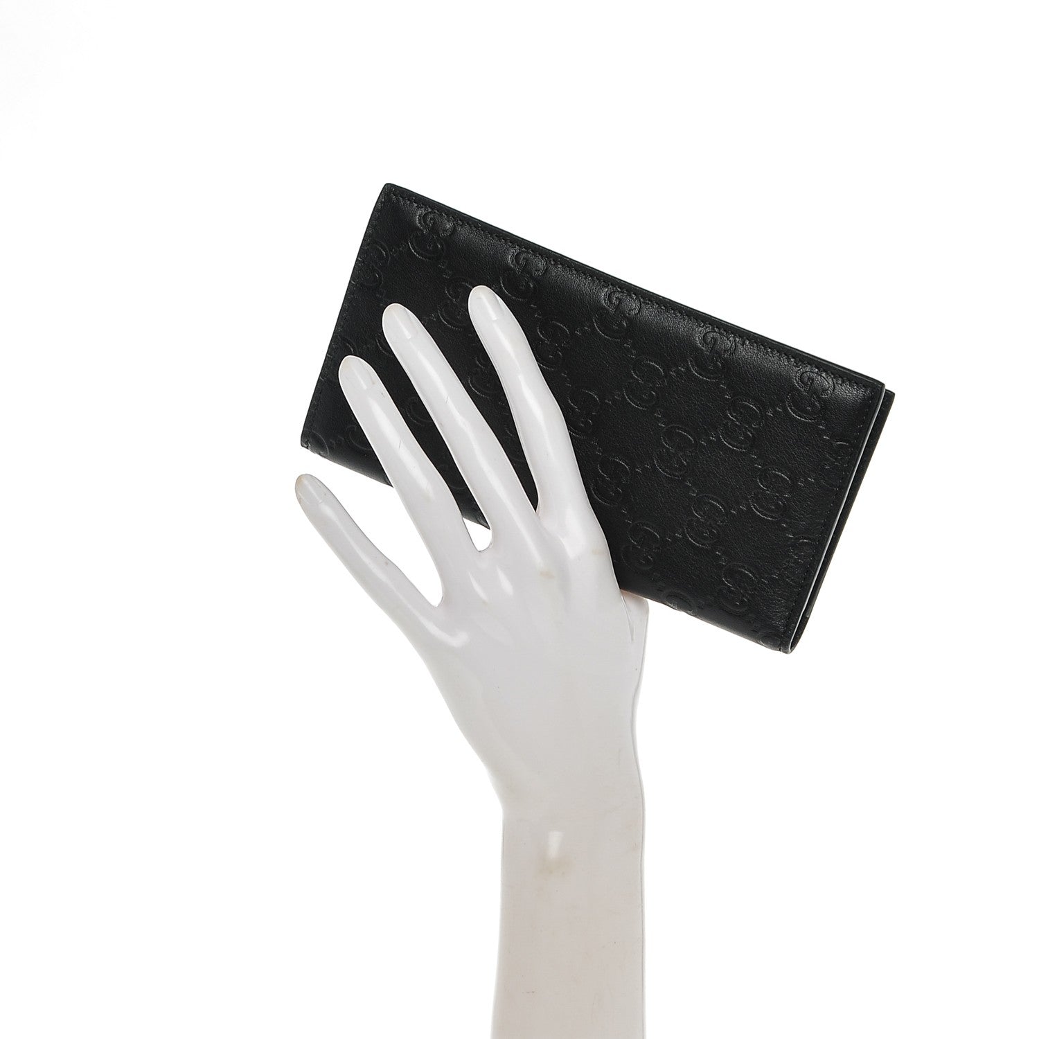 Gucci Guccissima Margaux Calfskin Avel Wallet Black 2 of 6