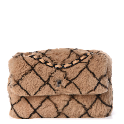 Chanel Lapin Fur Quilt Pattern Flap Beige 1 of 11