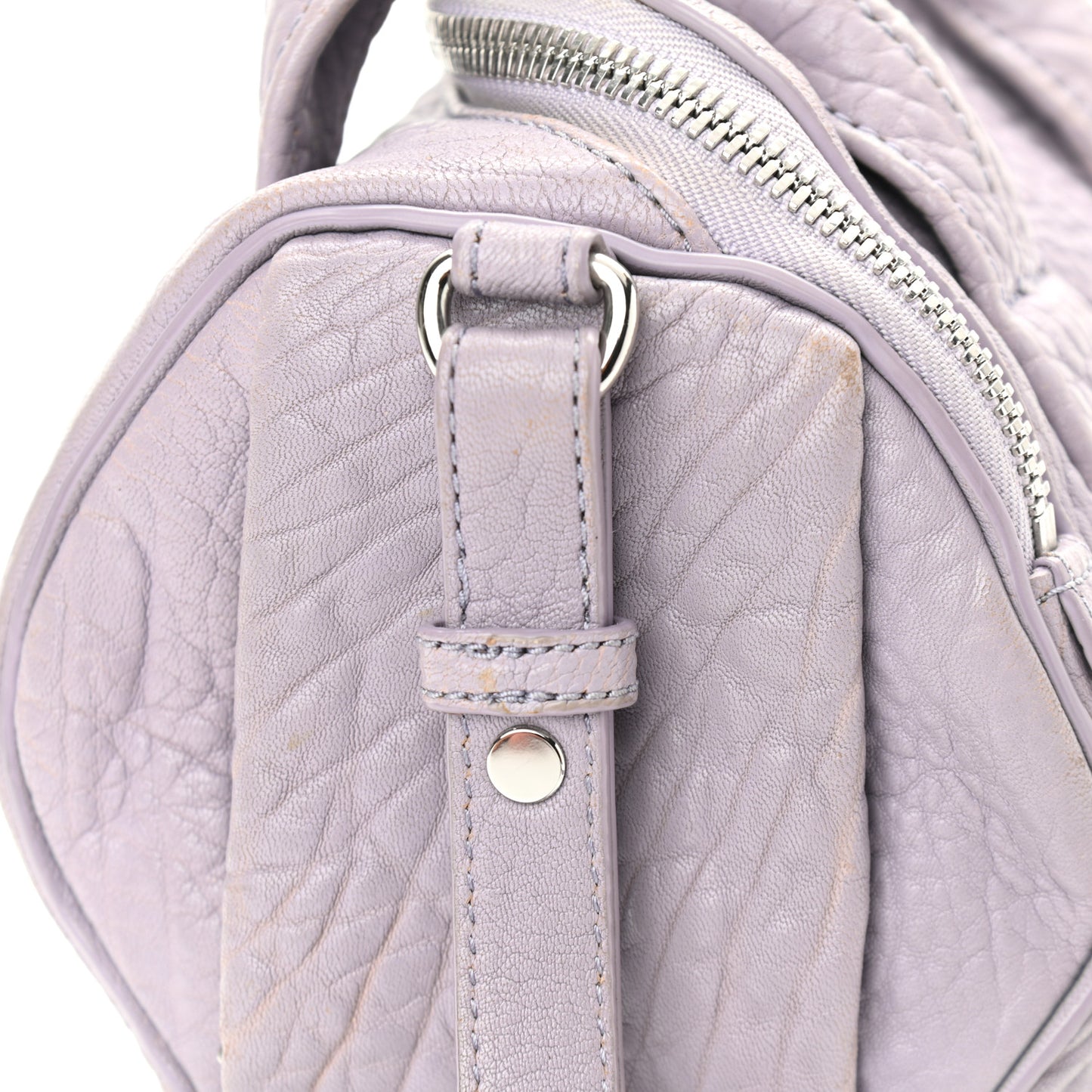 Pebbled Lambskin Mini Rockie Lavender Rodhium Hardware