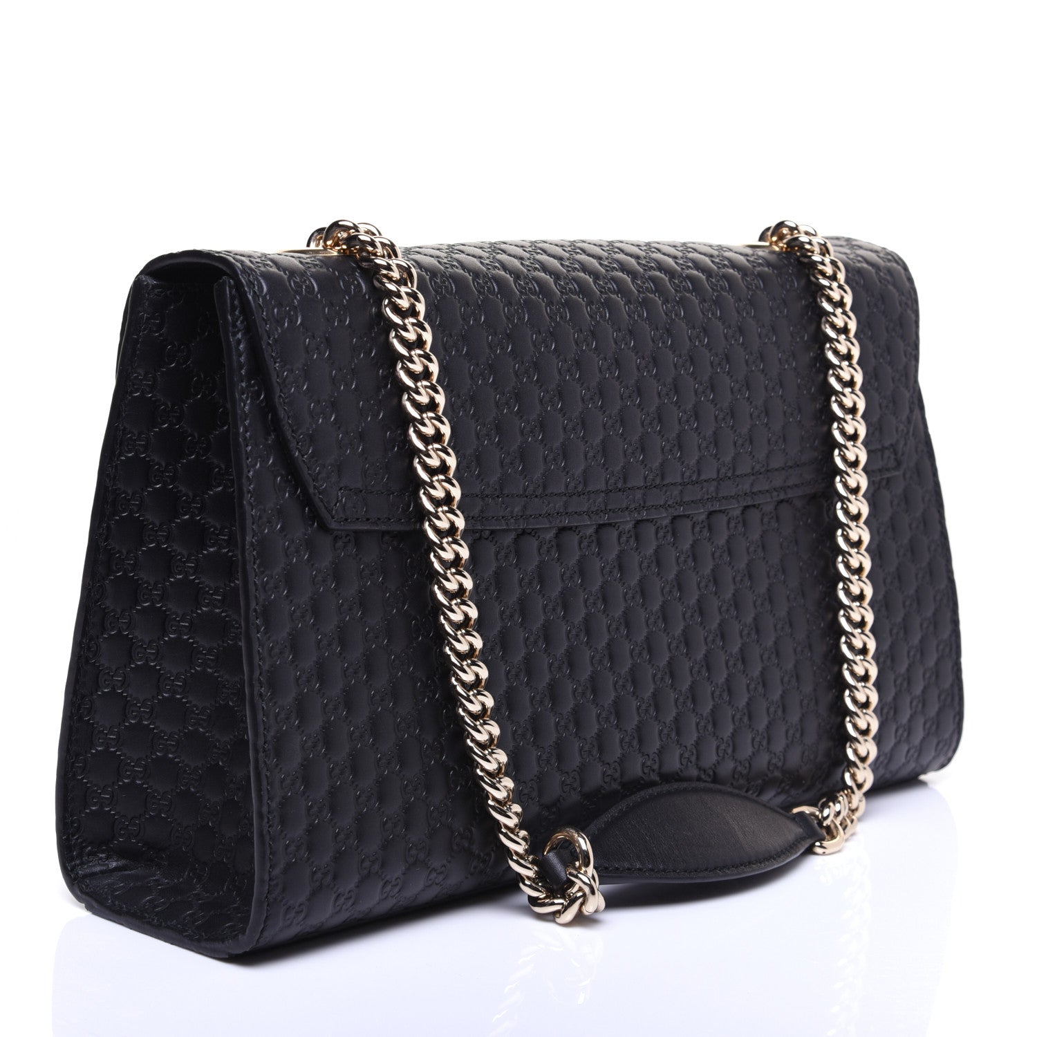 Gucci Microguccissima Medium Emily Chain Shoulder Bag Black 3 of 14