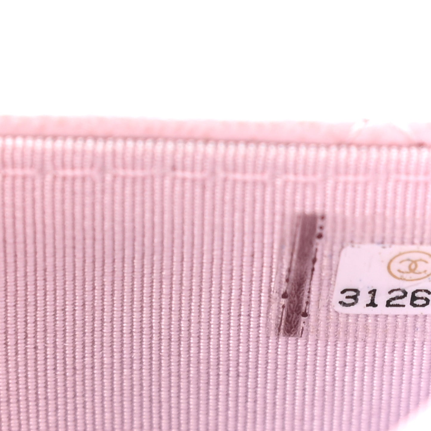 Grained Calfskin Quilted CC Box Wallet On Chain WOC Light Pink