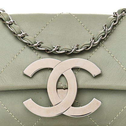 Chanel Lambskin Diamond Stitched CC CC East West Flap Light Green 8 of 12
