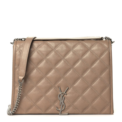 Saint Laurent Lambskin Quilted Small Becky Chain Bag Gold Sand 1 of 5