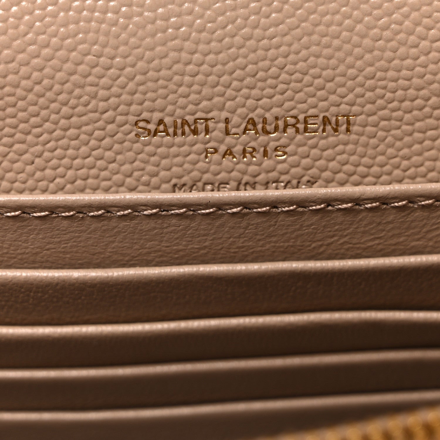 Saint Laurent Grain De Poudre Monogram Kate Belt Bag Dark Beige 6 of 9