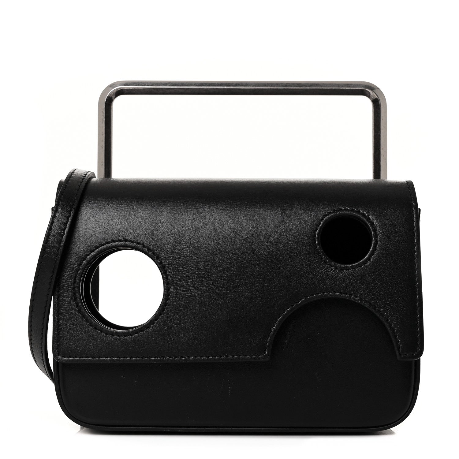 Off-White Calfskin Jitney 2.8 Meteor Shower Top Handle Bag Black 1 of 10