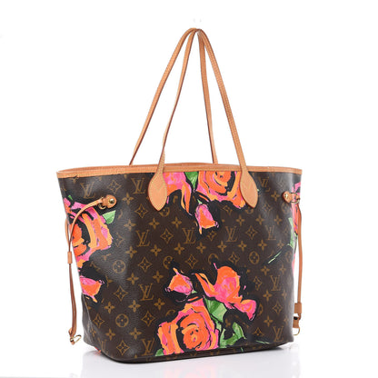 Louis Vuitton Monogram Roses Neverfull MM 3 of 15