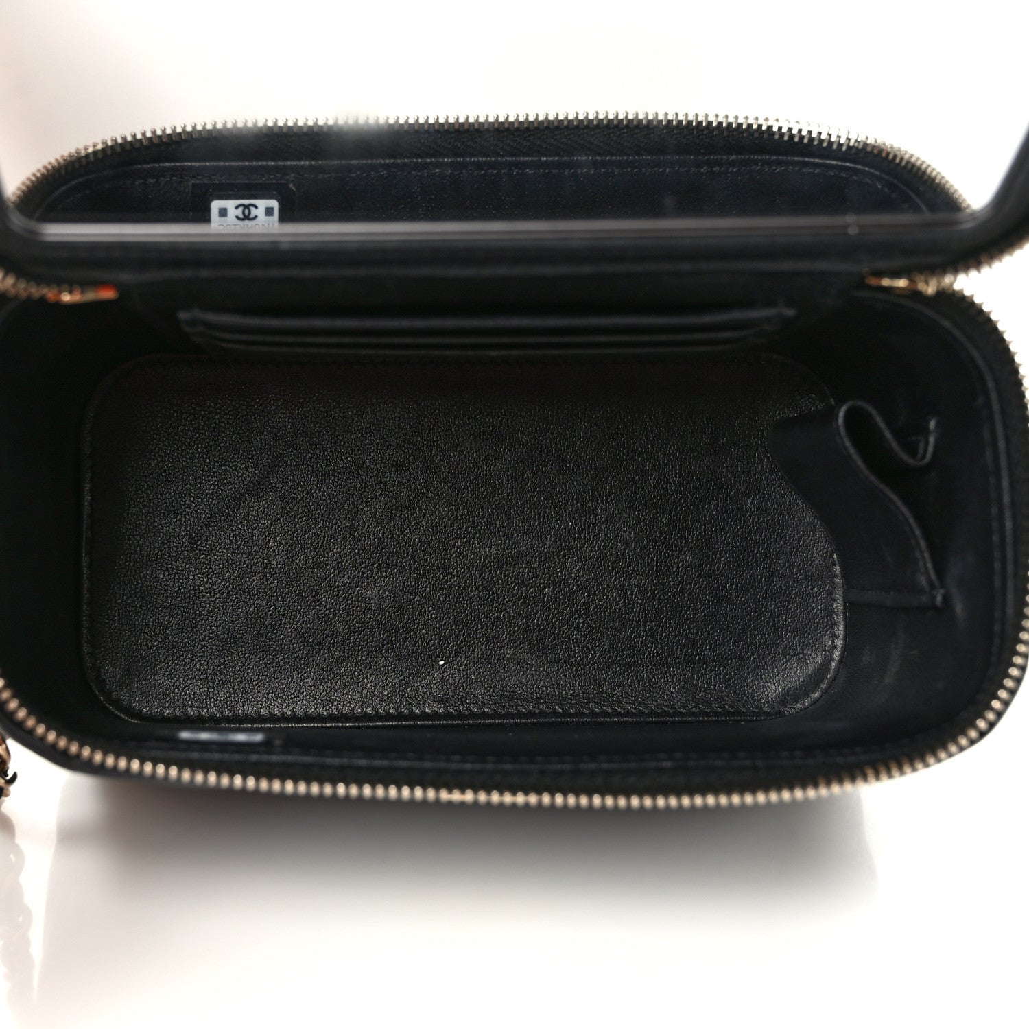 Chanel Lambskin Quilted Small Top Handle Vanity Case With Chain Black 5 of 12