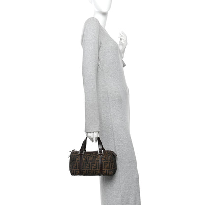 Fendi Zucca Mini Boston Satchel Tobacco 2 of 9