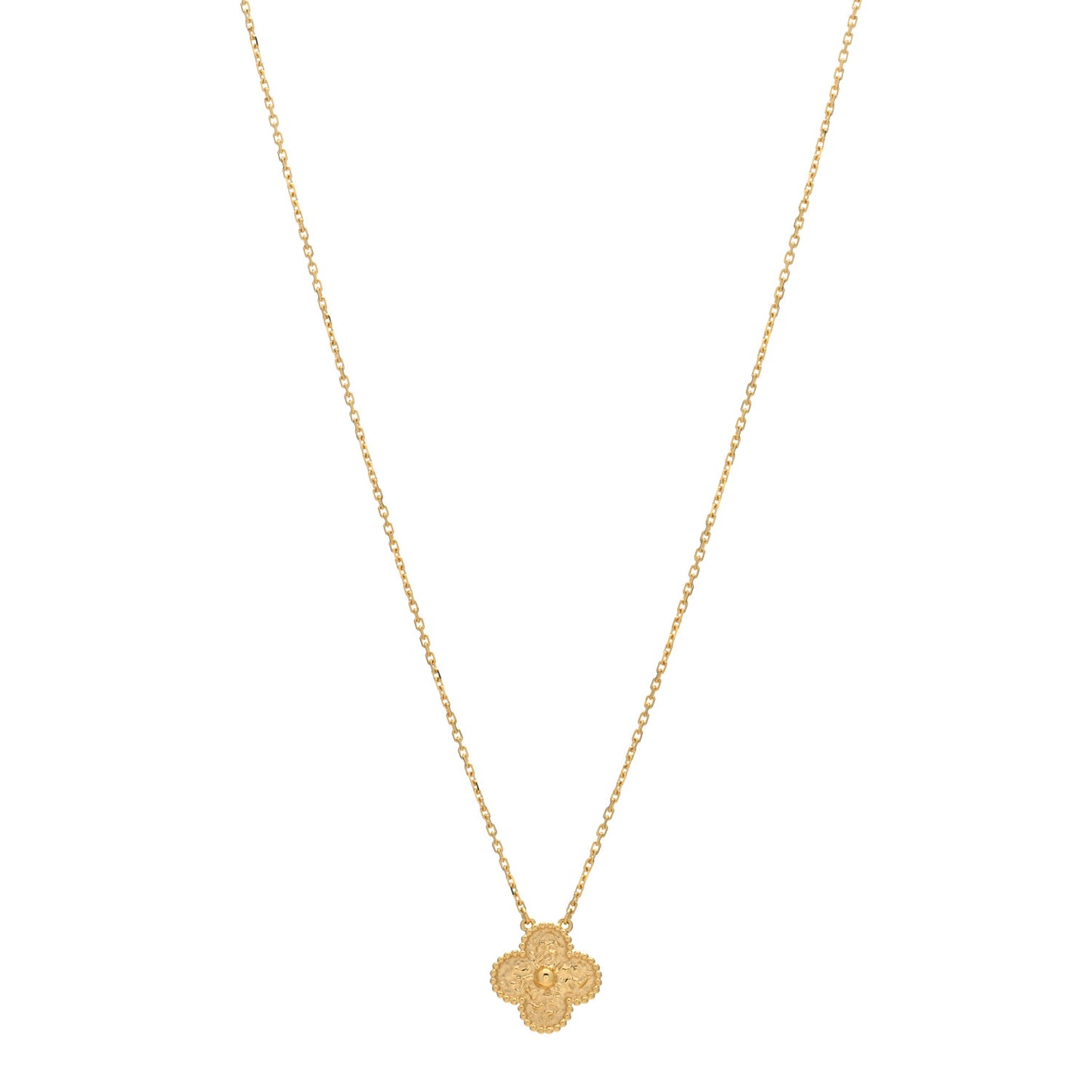 18K Yellow Gold Vintage Alhambra Pendant Necklace