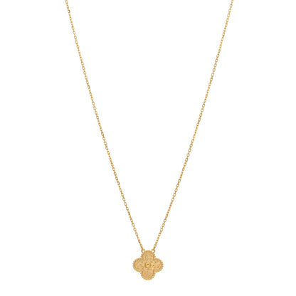 Van Cleef & Arpels 18K Yellow Gold Vintage Alhambra Pendant Necklace 1 of 3