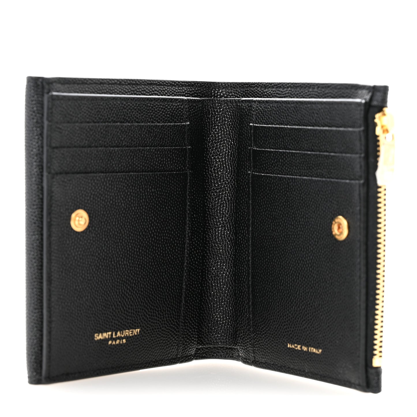 Grain De Poudre Monogram Bi-Fold Wallet Black