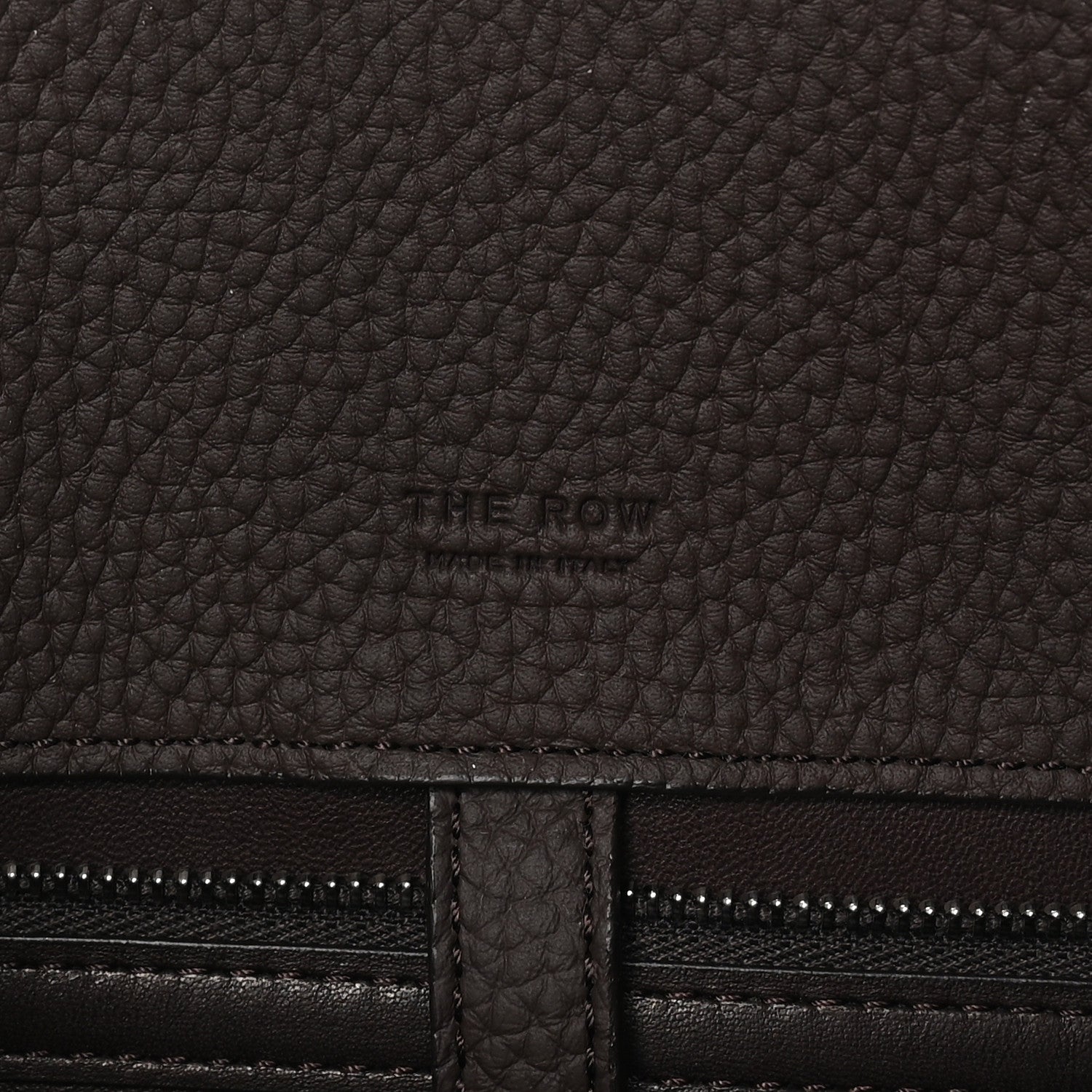 The Row Matte Grained Calfskin Margaux Shoulder 12 Deep Brown 5 of 8