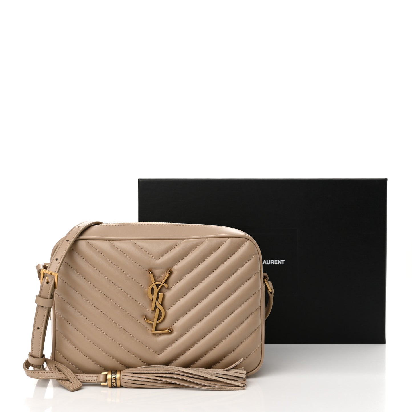 Calfskin Matelasse Monogram Lou Camera Bag Dark Latte