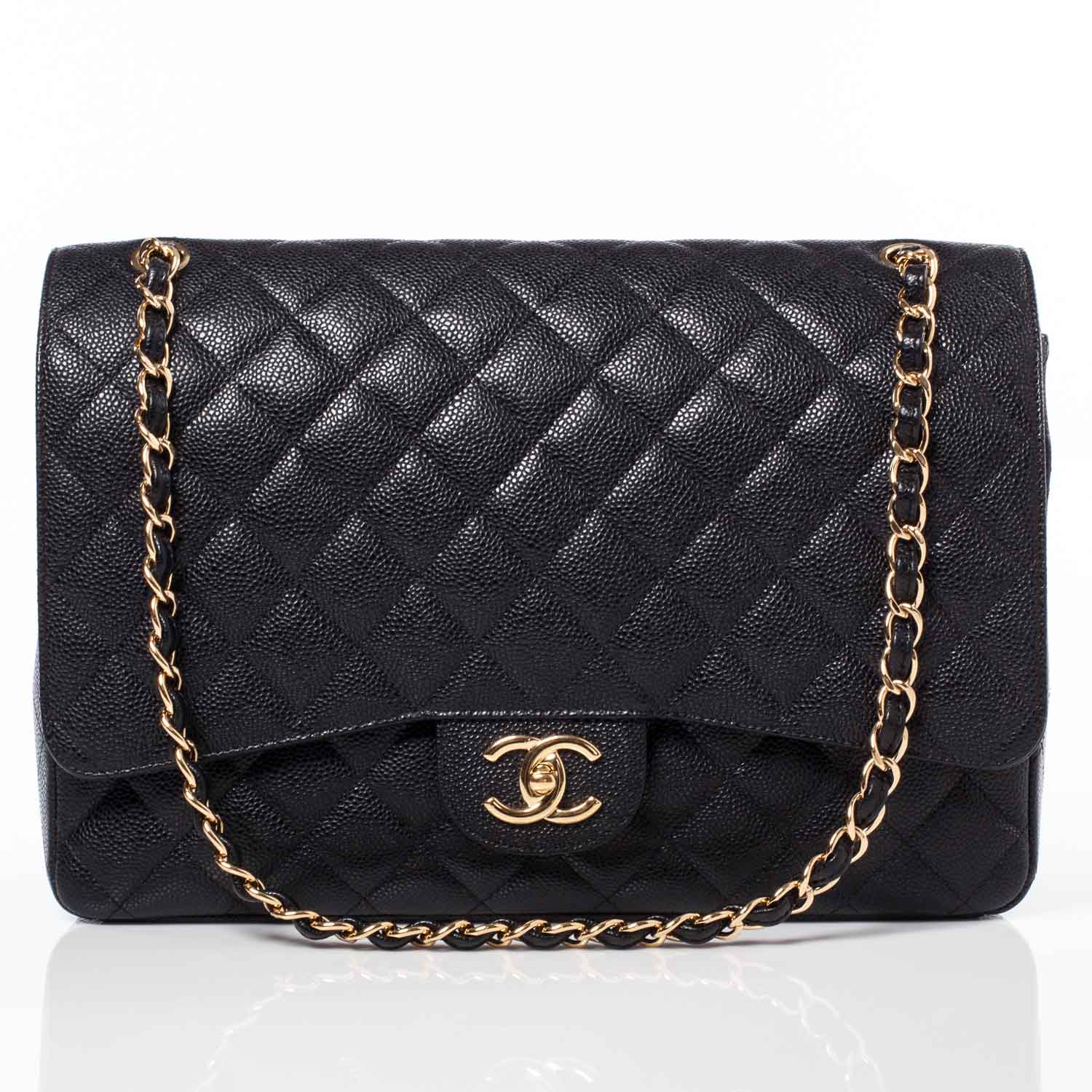 Chanel Caviar Quilted Maxi Double Flap Black 1 of 13