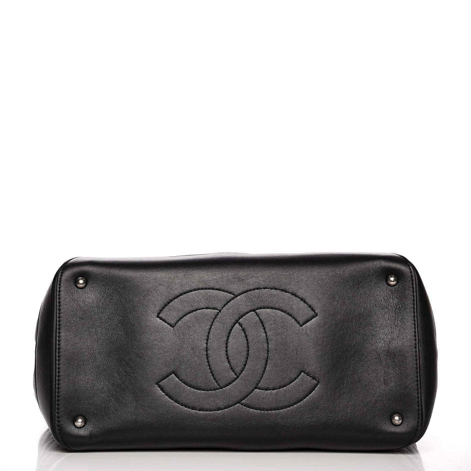 Chanel Calfskin Quilted Large Easy Shopping Tote Black 11 of 11