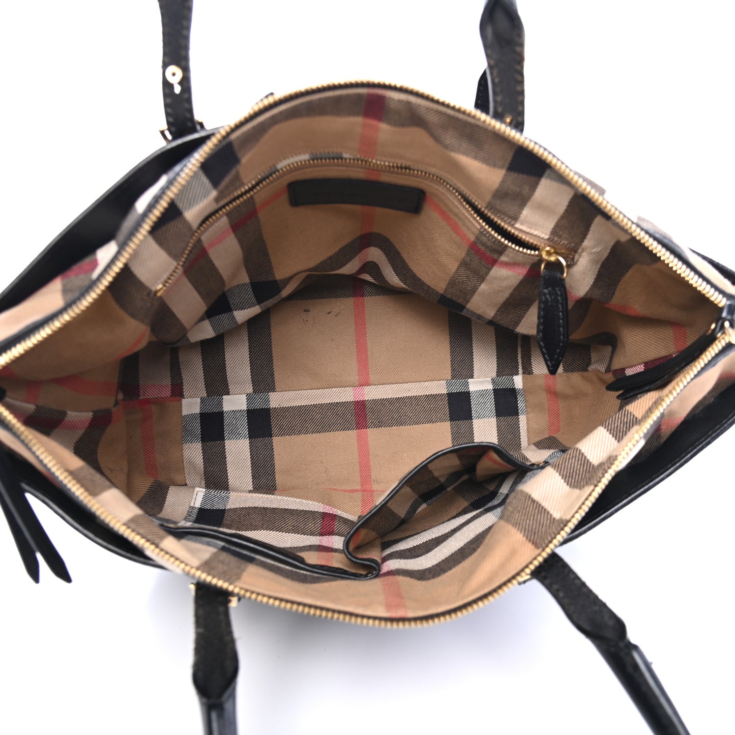 Calfskin House Check Small Salisbury Tote Black