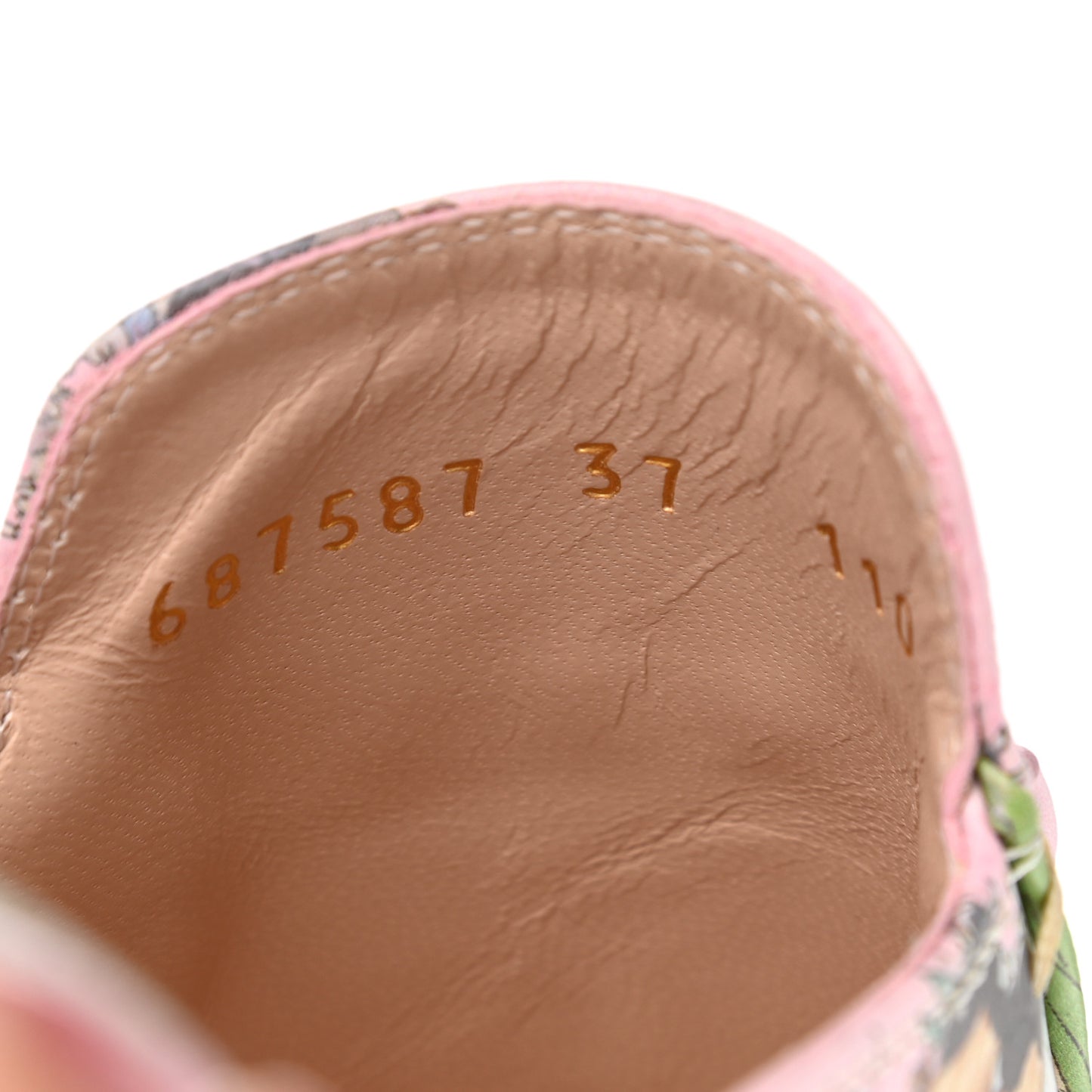 Calfskin Tiger Savanah Womens Princetown Slippers 37 Pink Green