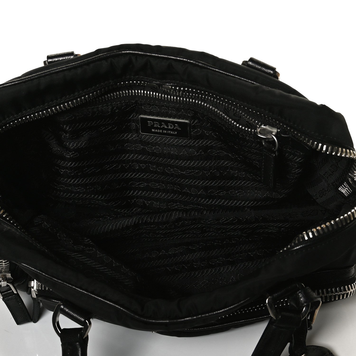 Prada Tessuto Nylon Shoulder Bag Black 4 of 10