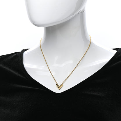Louis Vuitton Essential V Necklace Gold 2 of 7